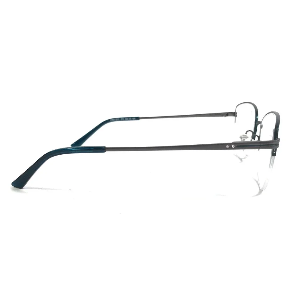 Cote D'azur Eyeglasses Frames CDA-372 C2 Gray Green Cat Eye Half Rim 52-17-135